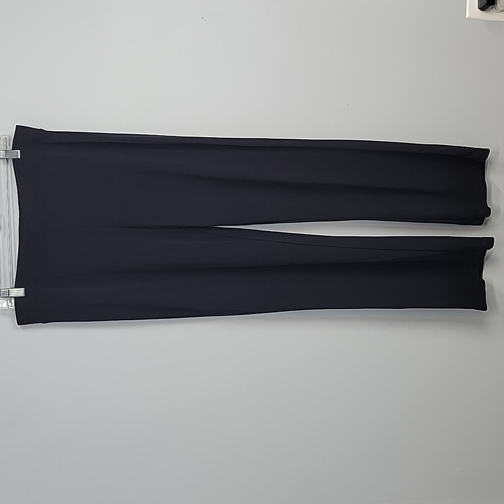 Lands' End Black Straight Leg High Rise Elastic Waist Pull On Pants